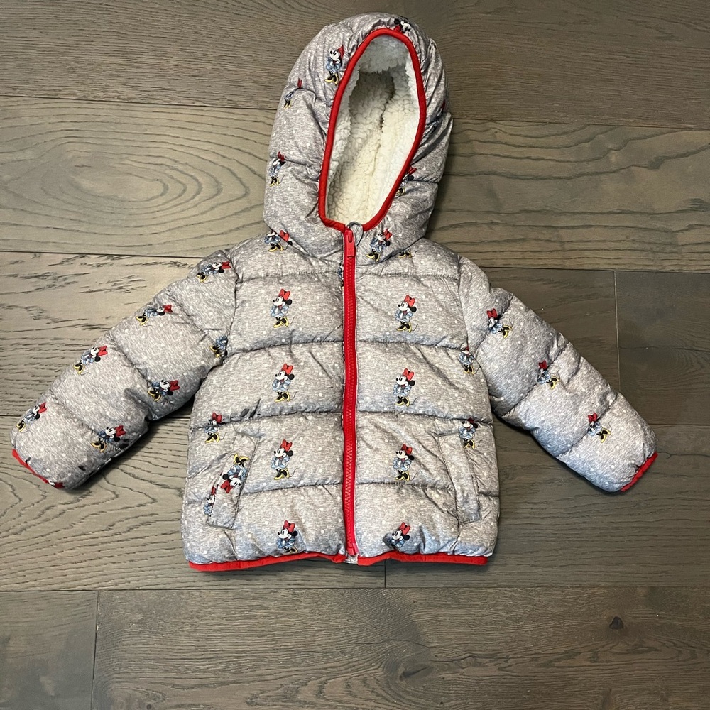 Gap Disney Minnie Mouse Sherpa lined jacket sz 3T